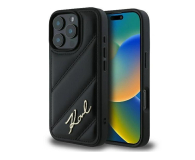 Karl Lagerfeld Quilted Signature do iPhone 16 Pro czarny - 1278281 - zdjęcie 1